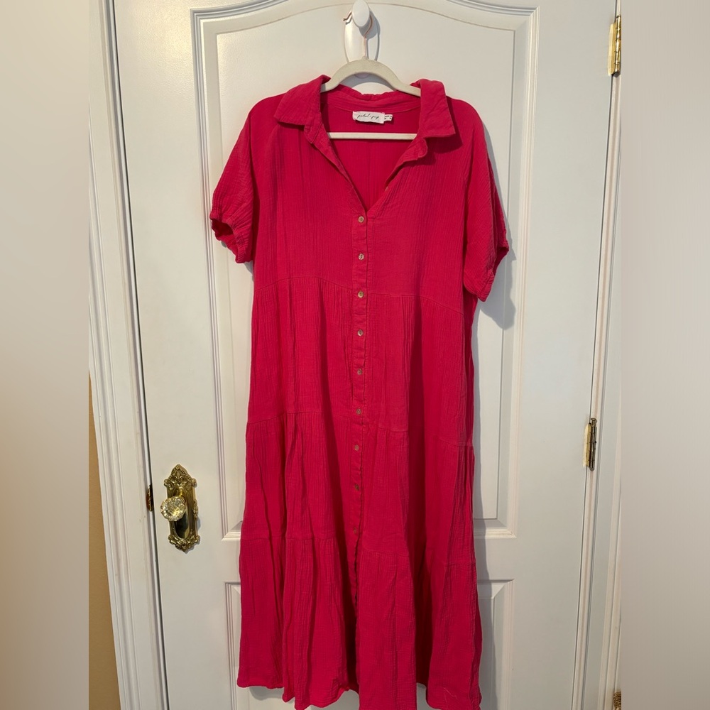 Petal & Pup Vibrant Pink Maxi Dress - Picture 2 of 4